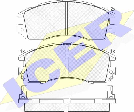 Icer 180998 - Гальмівні колодки, дискові гальма autozip.com.ua