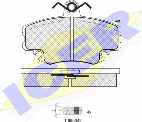 Icer 180993-204 - Гальмівні колодки, дискові гальма autozip.com.ua