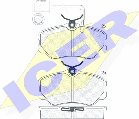 Icer 180949 - Гальмівні колодки, дискові гальма autozip.com.ua