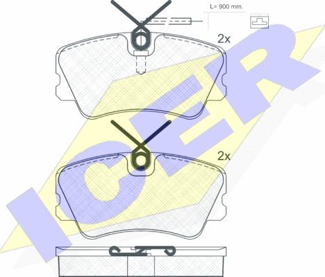 Icer 180944 - Гальмівні колодки, дискові гальма autozip.com.ua