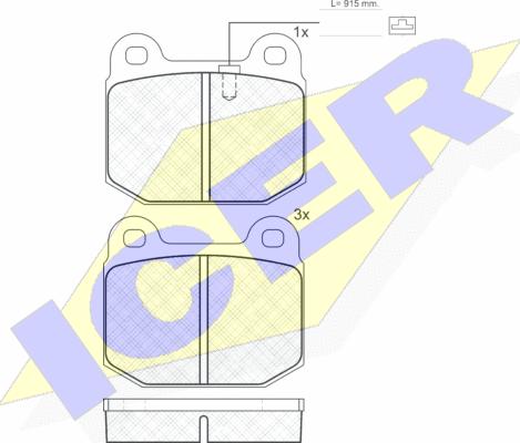 Icer 180946 - Гальмівні колодки, дискові гальма autozip.com.ua