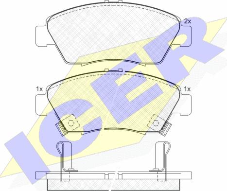 Icer 180959 - Гальмівні колодки, дискові гальма autozip.com.ua