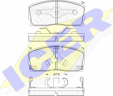 Icer 180951 - Гальмівні колодки, дискові гальма autozip.com.ua