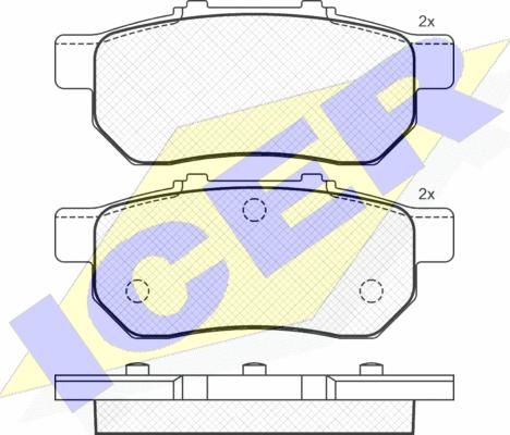 Icer 180960 - Гальмівні колодки, дискові гальма autozip.com.ua