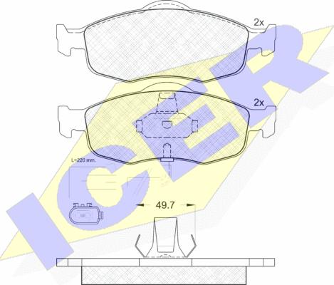 Icer 180917 - Гальмівні колодки, дискові гальма autozip.com.ua