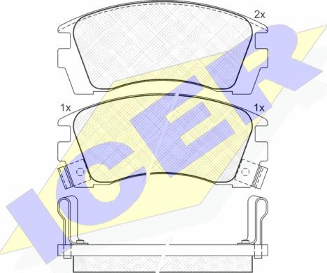 Icer 180984 - Гальмівні колодки, дискові гальма autozip.com.ua