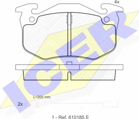 Icer 180931 - Гальмівні колодки, дискові гальма autozip.com.ua