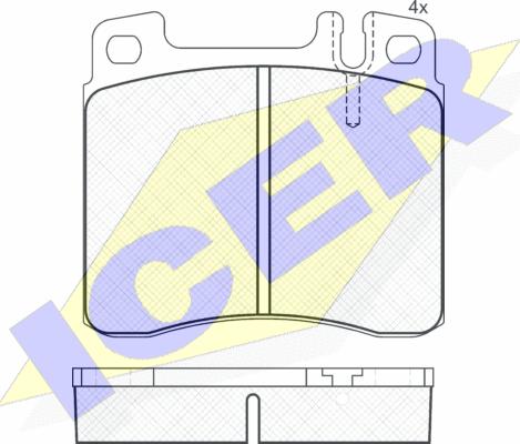 Icer 180975 - Гальмівні колодки, дискові гальма autozip.com.ua