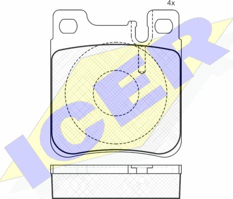 Icer 180976-396 - Гальмівні колодки, дискові гальма autozip.com.ua