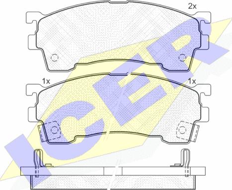 Icer 180971-203 - Гальмівні колодки, дискові гальма autozip.com.ua