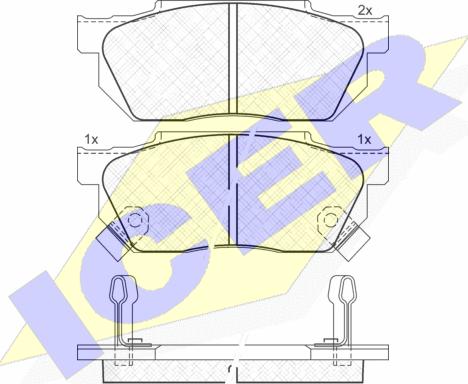 Icer 180494 - Гальмівні колодки, дискові гальма autozip.com.ua