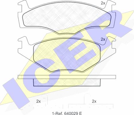 Icer 180459 - Гальмівні колодки, дискові гальма autozip.com.ua