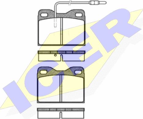 Icer 180458 - Гальмівні колодки, дискові гальма autozip.com.ua