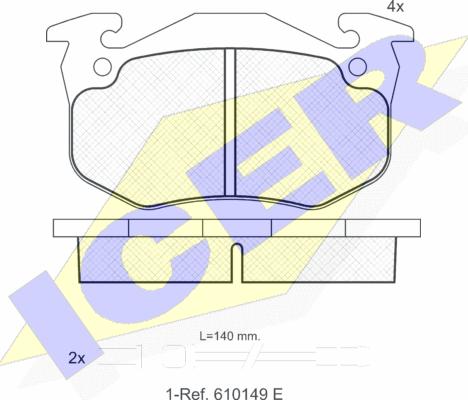 Icer 180457 - Гальмівні колодки, дискові гальма autozip.com.ua