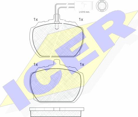 Icer 180406 - Гальмівні колодки, дискові гальма autozip.com.ua