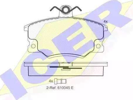 Icer 180415 - Гальмівні колодки, дискові гальма autozip.com.ua