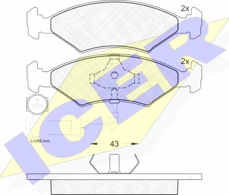 Icer 180410 - Гальмівні колодки, дискові гальма autozip.com.ua