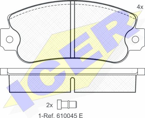 Icer 180418 - Гальмівні колодки, дискові гальма autozip.com.ua