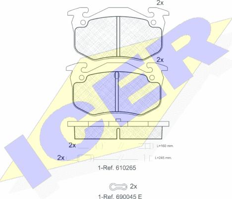 Icer 180417-066 - Гальмівні колодки, дискові гальма autozip.com.ua