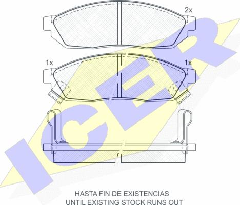 Icer 180483 - Гальмівні колодки, дискові гальма autozip.com.ua