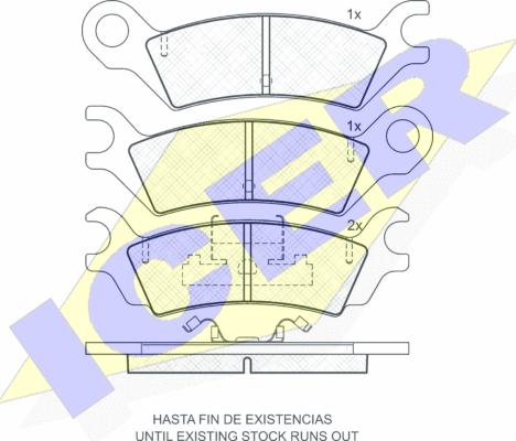 Icer 180438 - Гальмівні колодки, дискові гальма autozip.com.ua