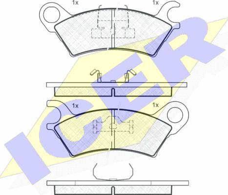 Icer 180437 - Гальмівні колодки, дискові гальма autozip.com.ua