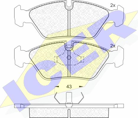 Icer 180423 - Гальмівні колодки, дискові гальма autozip.com.ua