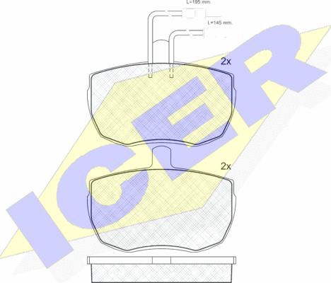 Icer 180427 - Гальмівні колодки, дискові гальма autozip.com.ua