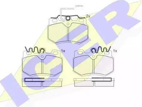 Icer 180553 - Гальмівні колодки, дискові гальма autozip.com.ua