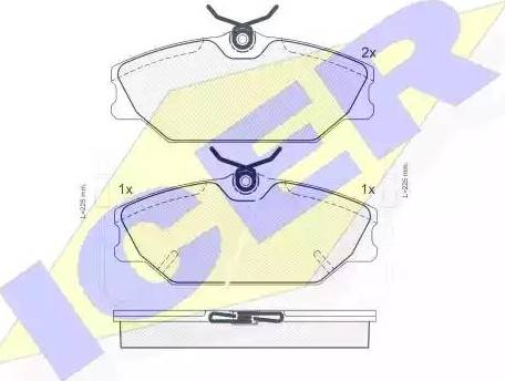 Icer 180557 - Гальмівні колодки, дискові гальма autozip.com.ua