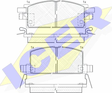 Icer 180504 - Гальмівні колодки, дискові гальма autozip.com.ua