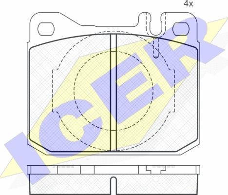 Icer 180511 - Гальмівні колодки, дискові гальма autozip.com.ua