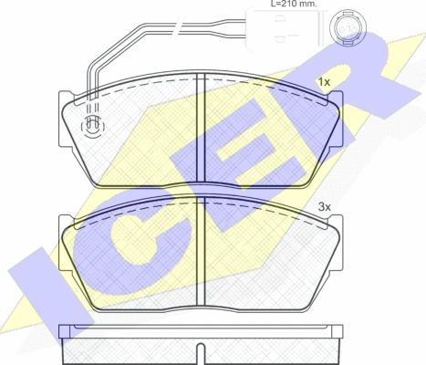 Icer 180536 - Гальмівні колодки, дискові гальма autozip.com.ua