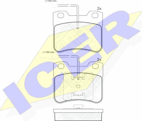 Icer 180691 - Гальмівні колодки, дискові гальма autozip.com.ua