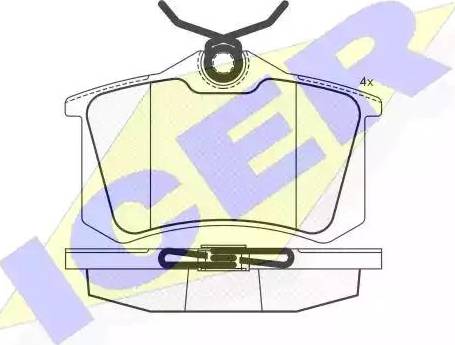 Icer 180697 - Гальмівні колодки, дискові гальма autozip.com.ua