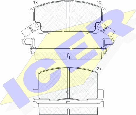 Icer 180656 - Гальмівні колодки, дискові гальма autozip.com.ua