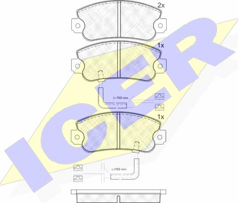 Icer 180658 - Гальмівні колодки, дискові гальма autozip.com.ua