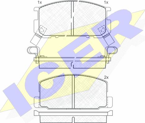 Icer 180605 - Гальмівні колодки, дискові гальма autozip.com.ua