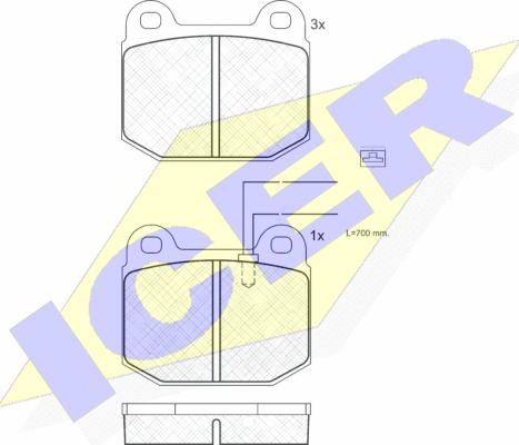 Icer 180627 - Гальмівні колодки, дискові гальма autozip.com.ua