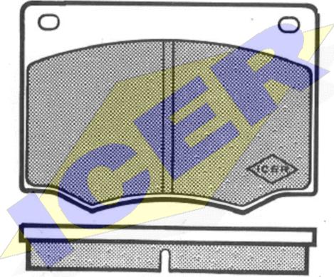 Icer 180094 - Гальмівні колодки, дискові гальма autozip.com.ua