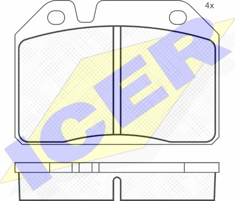 Icer 180091 - Гальмівні колодки, дискові гальма autozip.com.ua