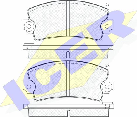 Icer 180052 - Гальмівні колодки, дискові гальма autozip.com.ua