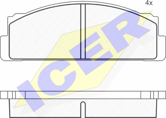 Icer 180068 - Гальмівні колодки, дискові гальма autozip.com.ua