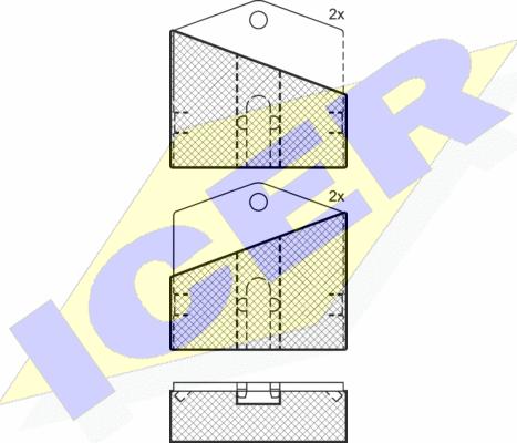 Icer 180018 - Гальмівні колодки, стояночні дискові гальма autozip.com.ua