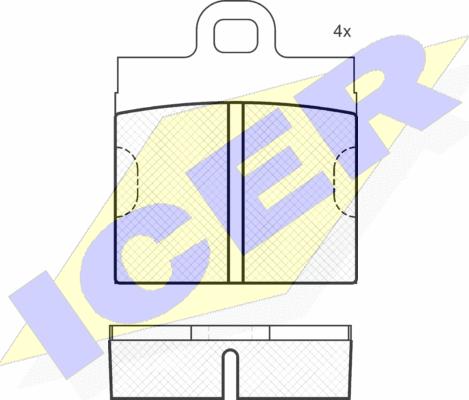 Icer 180085 - Гальмівні колодки, дискові гальма autozip.com.ua