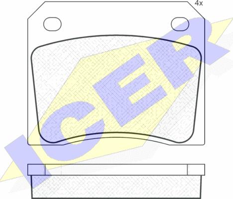 Icer 180036 - Гальмівні колодки, дискові гальма autozip.com.ua