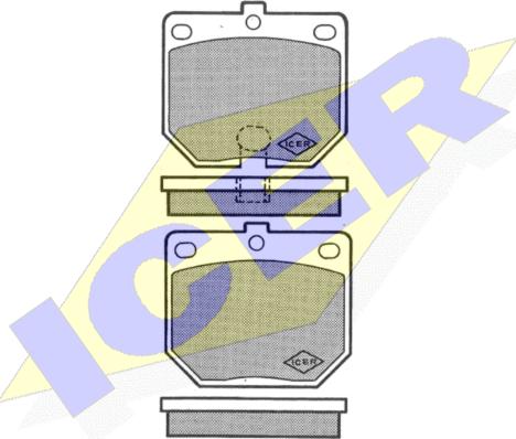 Icer 180190 - Гальмівні колодки, дискові гальма autozip.com.ua