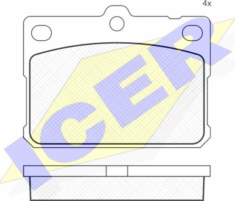 Icer 180164 - Гальмівні колодки, дискові гальма autozip.com.ua