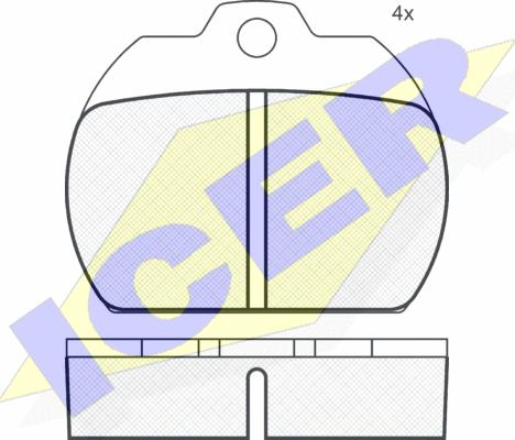 Icer 180161 - Гальмівні колодки, дискові гальма autozip.com.ua