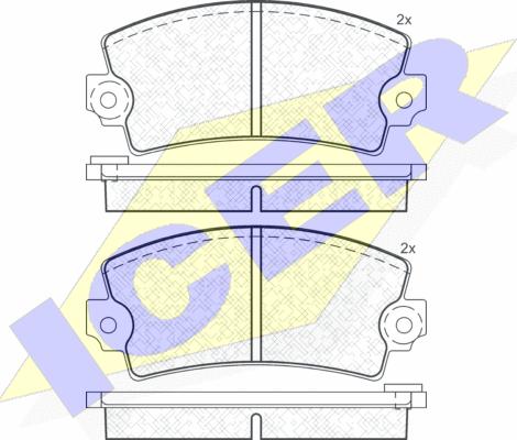 Icer 180101 - Гальмівні колодки, дискові гальма autozip.com.ua